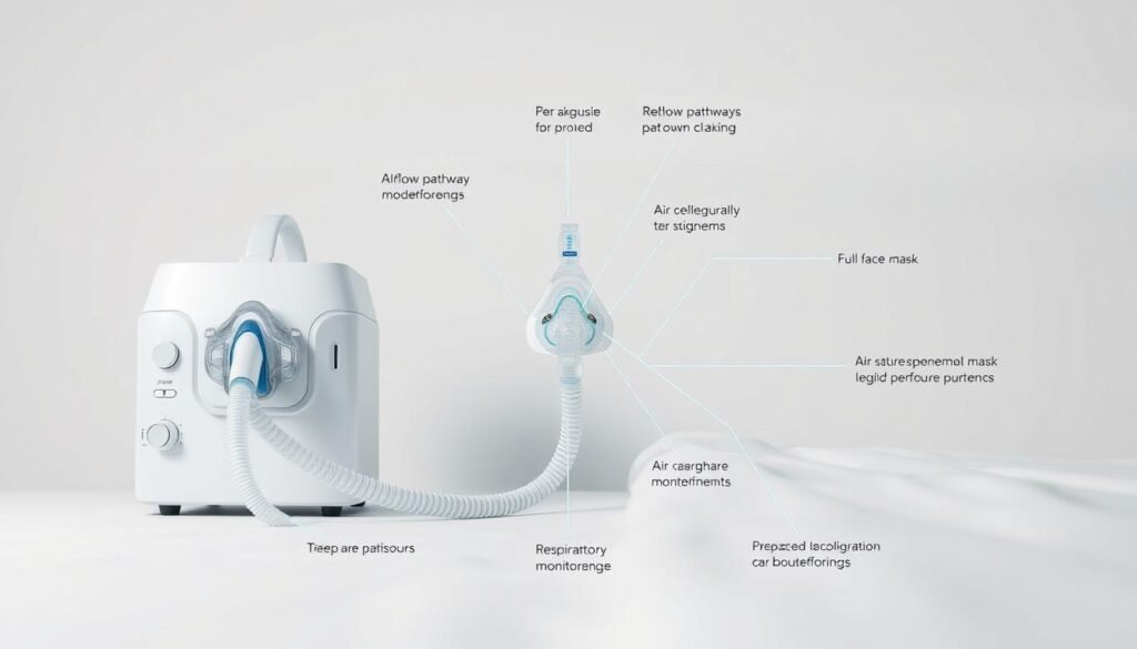 睡眠呼吸機功能示意圖 睡眠呼吸機功能示意圖